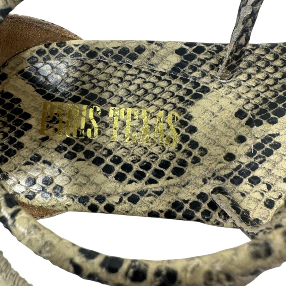 Paris Texas Jacky Python Printed Leather Thong An… - image 10